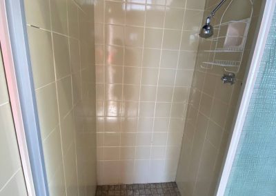 Spacious tiled shower area in an ensuite bathroom at Stawell Hotel Motel Accommodation