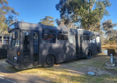 Converted bus accommodation set in a natural, scenic environment at Stawell Hotel Motel Accommodation